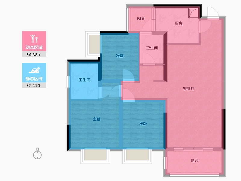 广西壮族自治区-柳州市-中国铁建·国际城-108.00-户型库-动静分区