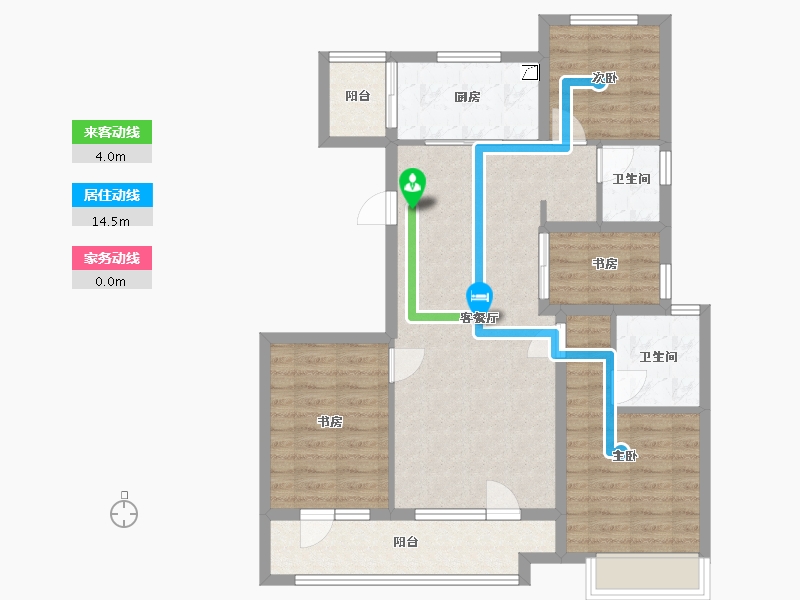 宁夏回族自治区-银川市-光耀贺兰府-95.00-户型库-动静线