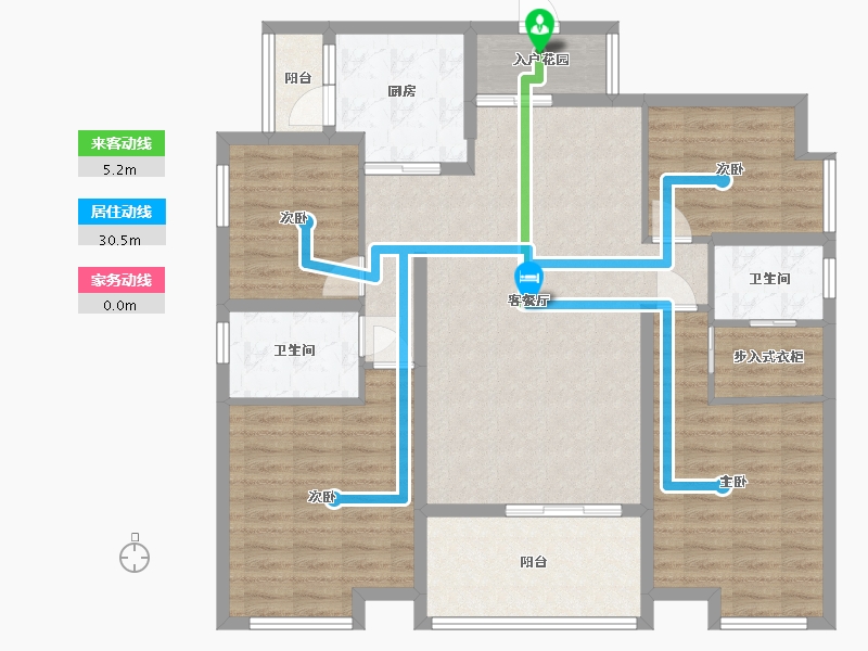 四川省-宜宾市-恒润雅居-132.00-户型库-动静线