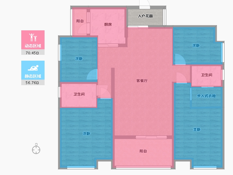 四川省-宜宾市-恒润雅居-132.00-户型库-动静分区