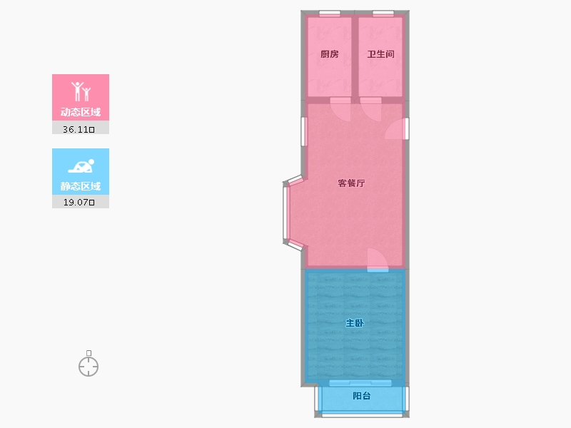 北京-北京市-芳源里甲-53.00-户型库-动静分区