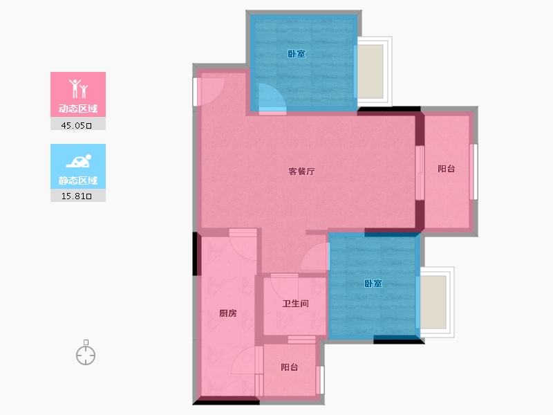 重庆-重庆市-博苑-56.85-户型库-动静分区