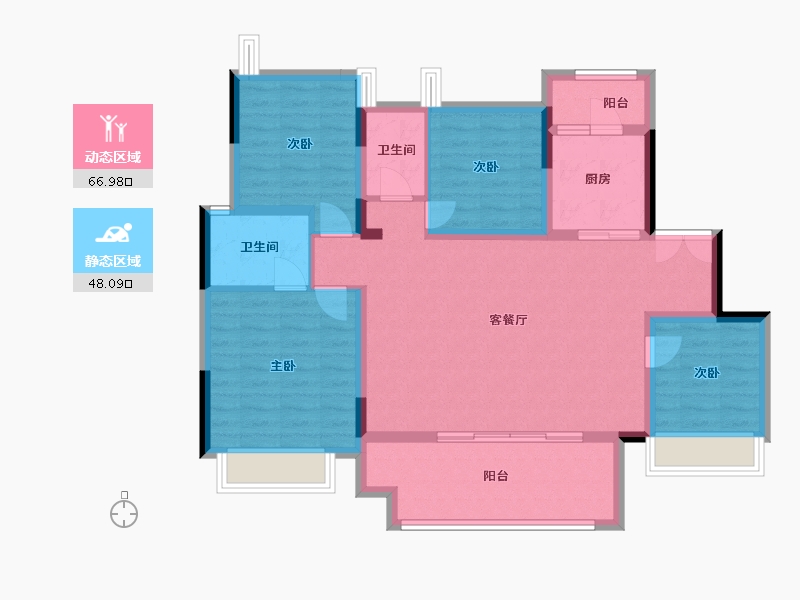 重庆-重庆市-观樾府-125.00-户型库-动静分区