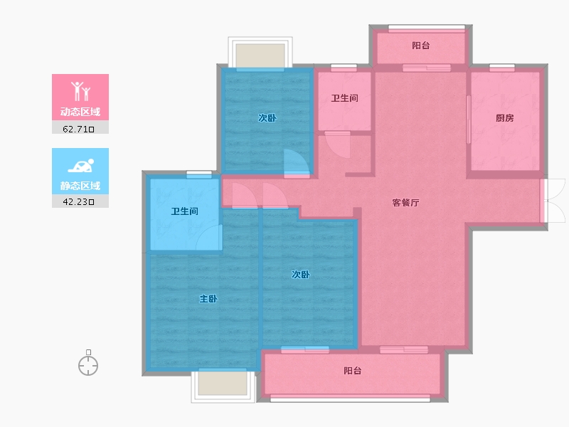 湖北省-咸宁市-万雅国际商贸中心-102.78-户型库-动静分区