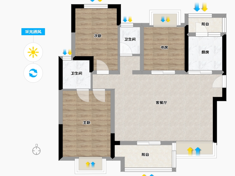 四川省-成都市-未来映-89.00-户型库-采光通风