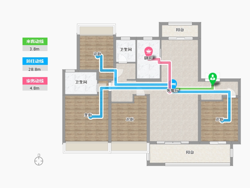 江苏省-盐城市-国投欧亚・紫宸-140.00-户型库-动静线