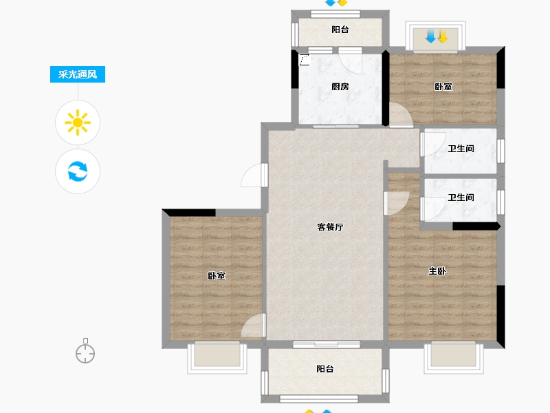 贵州省-贵阳市-碧桂园西南上城-0.00-户型库-采光通风