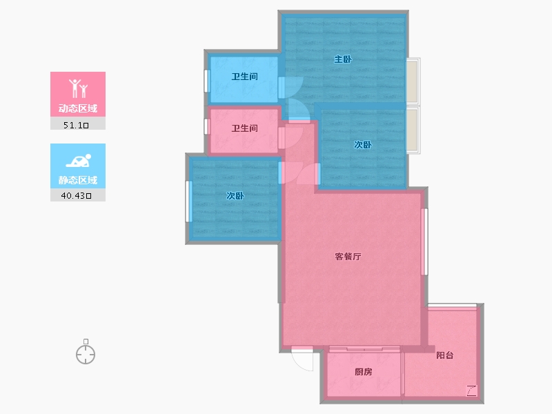 四川省-遂宁市-任家渡田园小区-79.00-户型库-动静分区