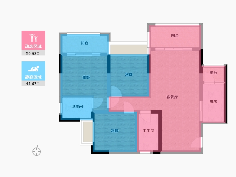 四川省-广安市-观澜梧桐郡-83.83-户型库-动静分区