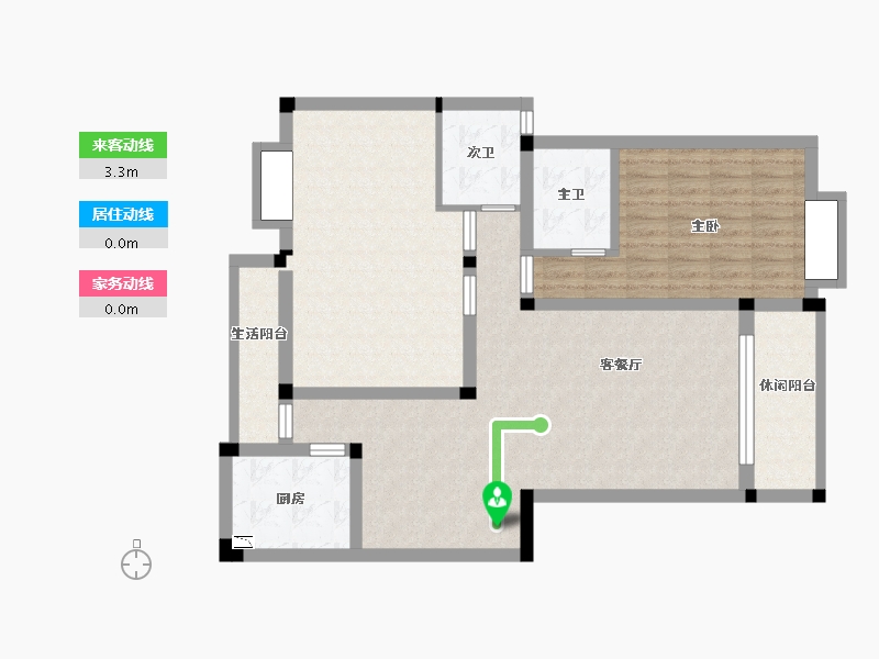 湖南省-长沙市-银桂苑小区-105.78-户型库-动静线