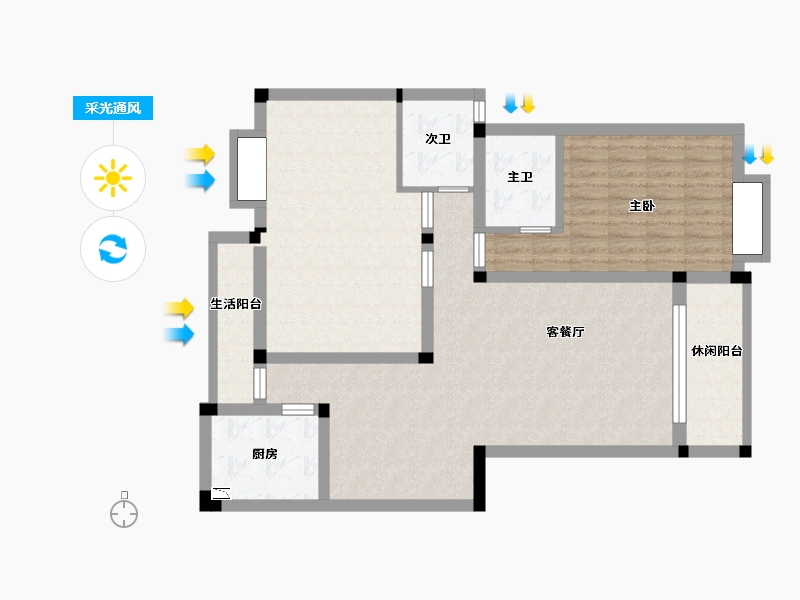 湖南省-长沙市-银桂苑小区-105.78-户型库-采光通风