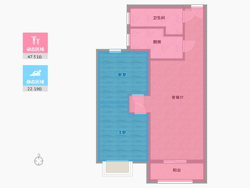 河北省-廊坊市-绿宸凤栖华府-70.84-户型库-动静分区