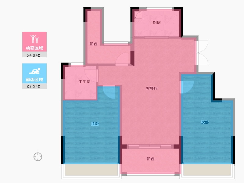 浙江省-湖州市-保利明玥风华-79.00-户型库-动静分区