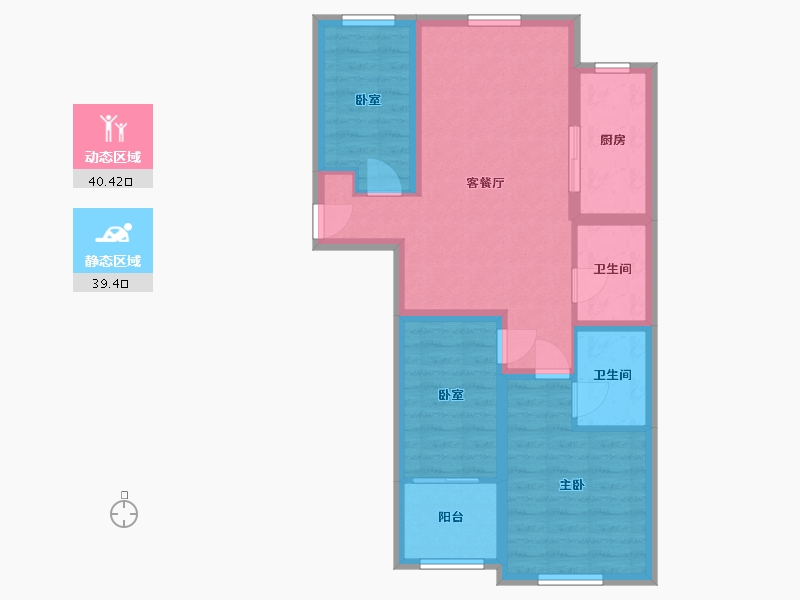 河北省-秦皇岛市-在水一方-90.00-户型库-动静分区