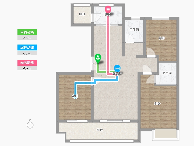 山东省-临沂市-金域上府-99.49-户型库-动静线