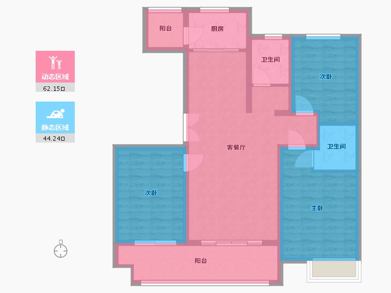 山东省-临沂市-金域上府-99.49-户型库-动静分区