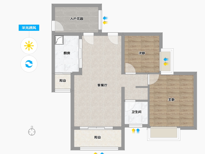 四川省-成都市-西江河畔-68.00-户型库-采光通风