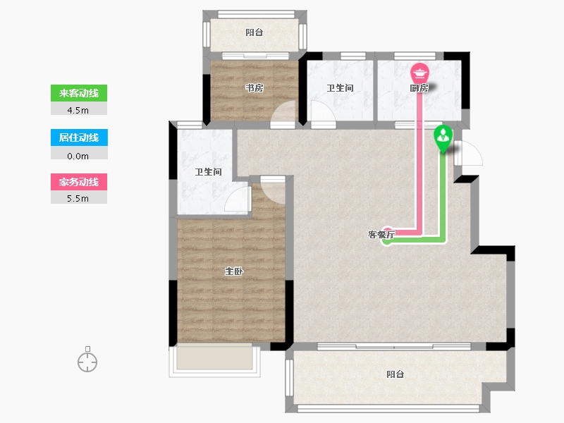 安徽省-安庆市-文德桐国府-95.00-户型库-动静线