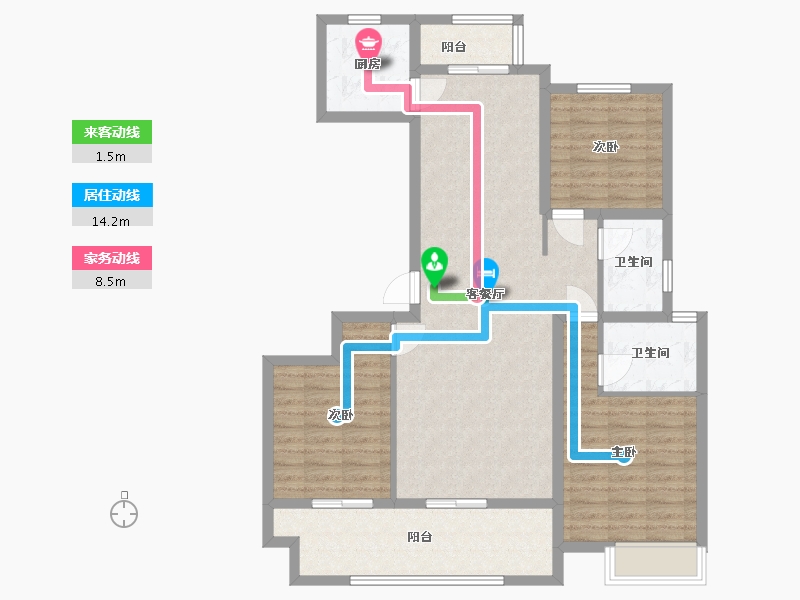 河南省-濮阳市-建业璟园-103.00-户型库-动静线