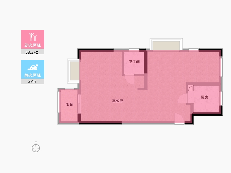 浙江省-嘉兴市-文鼎苑-66.09-户型库-动静分区