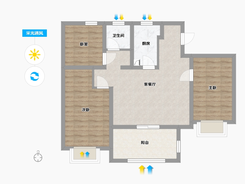 河南省-洛阳市-建业龙城-114.00-户型库-采光通风