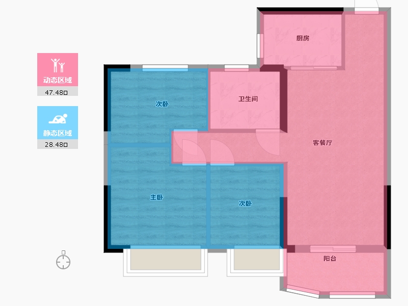 安徽省-滁州市-滁州恒大文化旅游康养城-68.00-户型库-动静分区