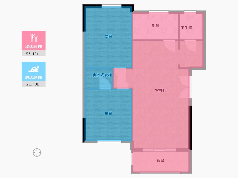 江苏省-徐州市-南湖御景-80.00-户型库-动静分区