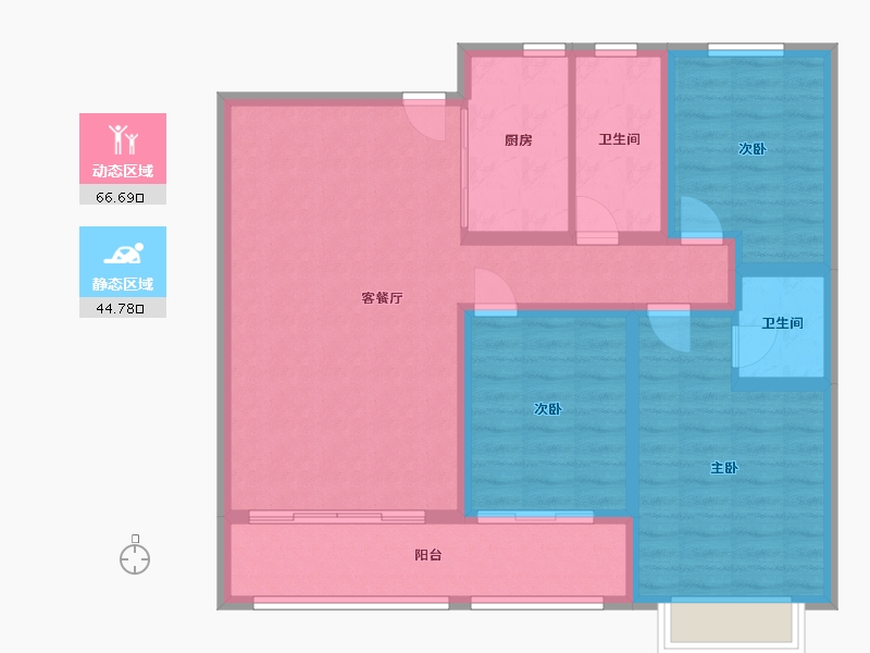 山东省-淄博市-忆江南启园-100.00-户型库-动静分区