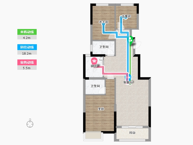 河北省-廊坊市-海伦堡·悦珑湾-94.24-户型库-动静线