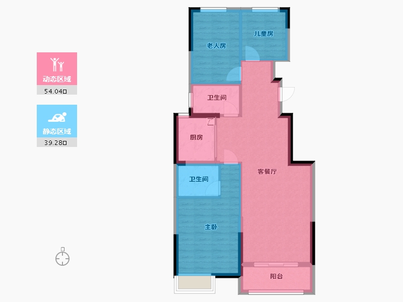 河北省-廊坊市-海伦堡·悦珑湾-94.24-户型库-动静分区