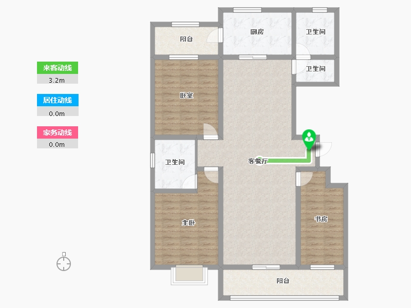 山东省-潍坊市-红星家园-125.00-户型库-动静线