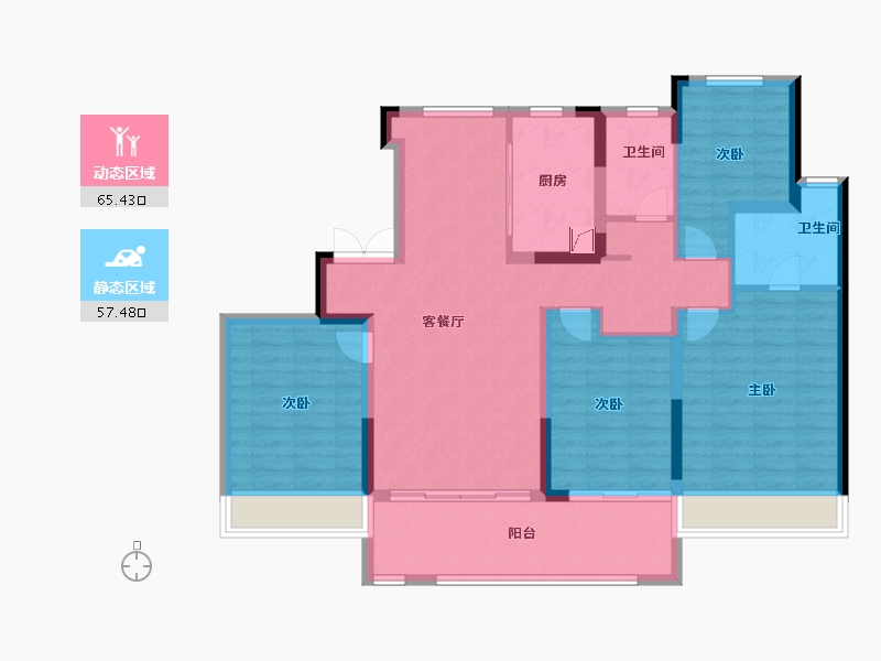 江苏省-苏州市-金悦融庭-110.00-户型库-动静分区