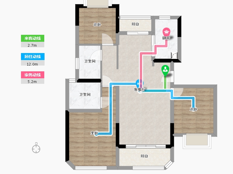 重庆-重庆市-十里长江-80.65-户型库-动静线