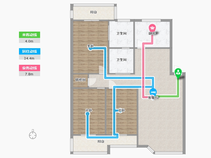 四川省-成都市-紫华苑-130.00-户型库-动静线