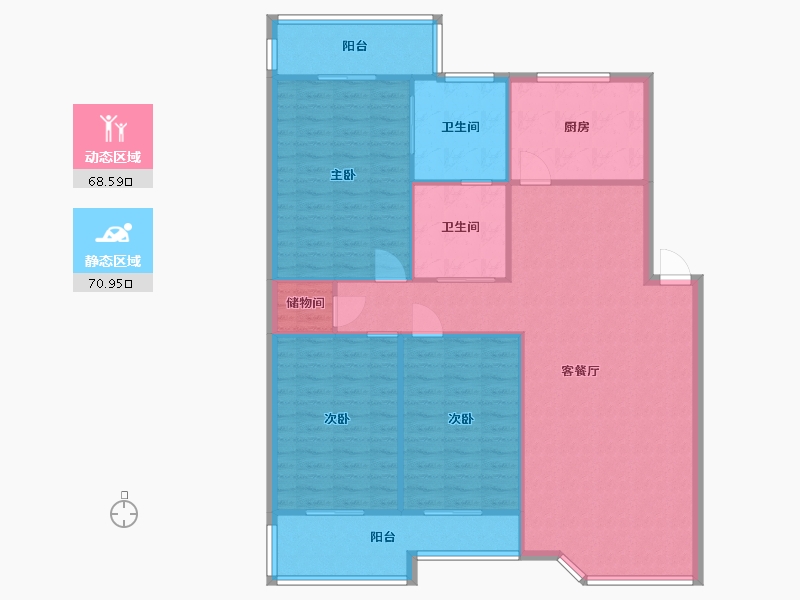 四川省-成都市-紫华苑-130.00-户型库-动静分区