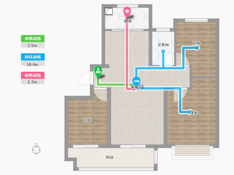 山东省-临沂市-宝丽天樾-94.00-户型库-动静线