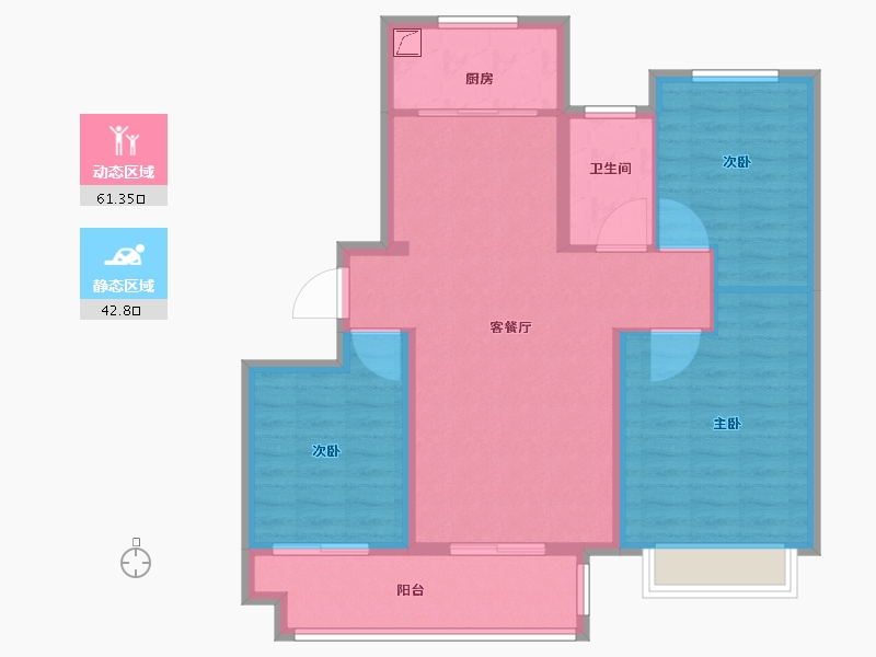 山东省-临沂市-宝丽天樾-94.00-户型库-动静分区