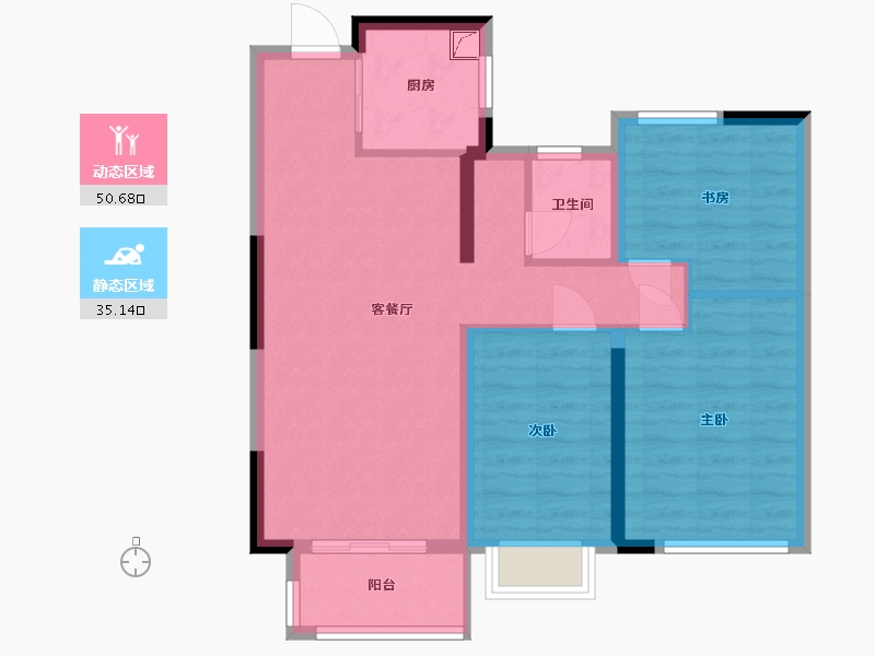 安徽省-巢湖市-新华龙府-76.46-户型库-动静分区