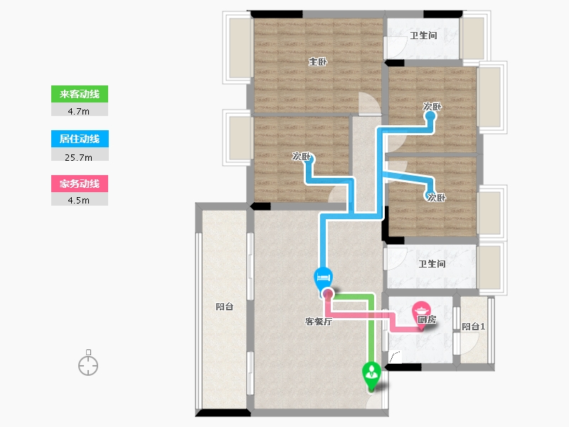 贵州省-黔南布依族苗族自治州-丰业书香汇-116.00-户型库-动静线