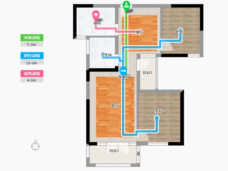 湖北省-鄂州市-航宇·长江国际-71.60-户型库-动静线