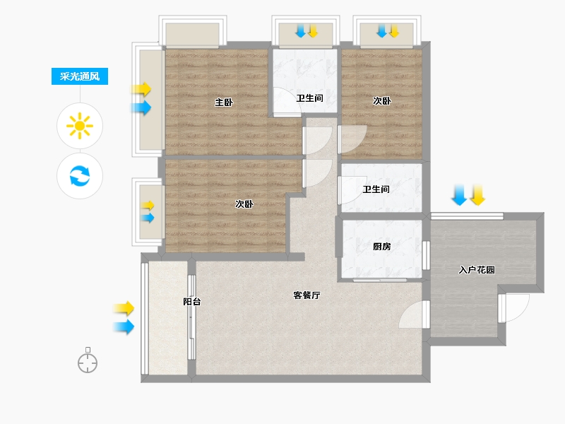 广东省-中山市-华发四季-98.00-户型库-采光通风