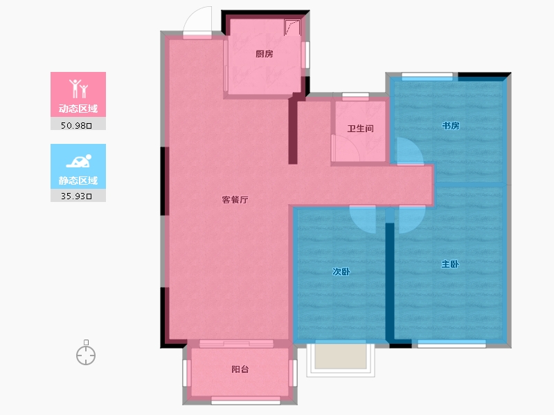 安徽省-巢湖市-新华龙府-77.47-户型库-动静分区