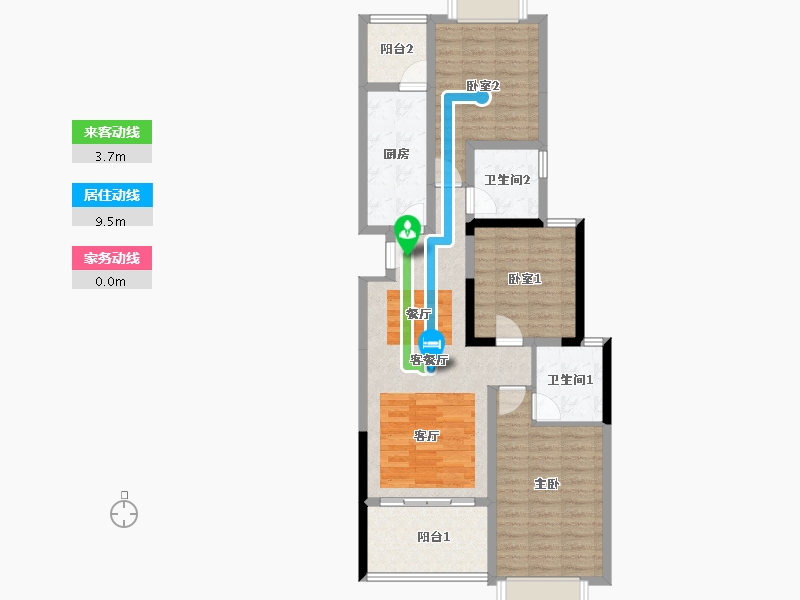 湖北省-鄂州市-鄂州恒大首府-91.12-户型库-动静线