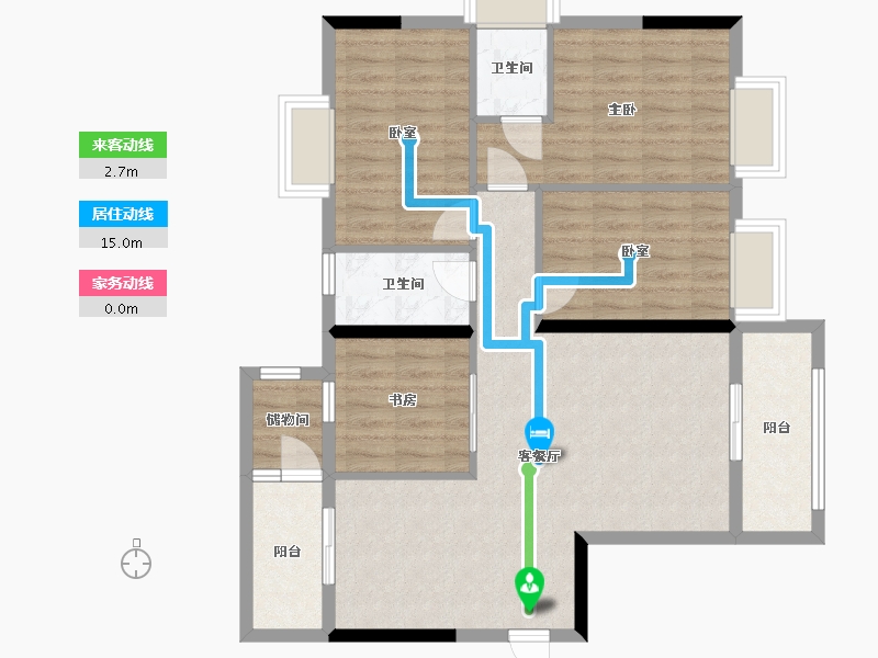 广东省-梅州市-山水名都-110.00-户型库-动静线