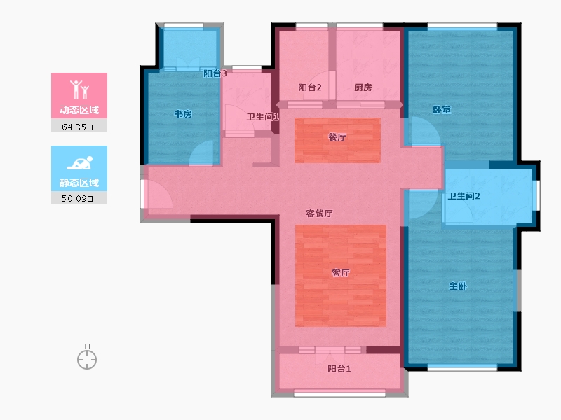 湖北省-鄂州市-航宇·长江国际-102.01-户型库-动静分区