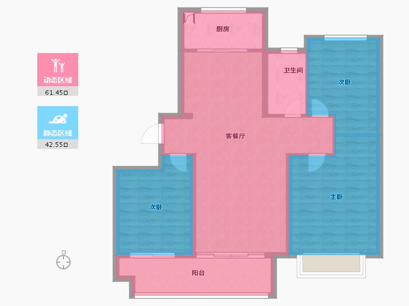 山东省-临沂市-宝丽天樾-94.00-户型库-动静分区