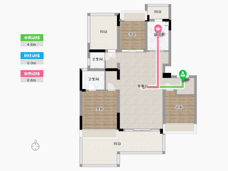 贵州省-贵阳市-花园-140.00-户型库-动静线