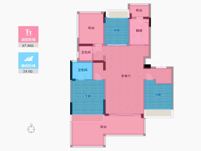 贵州省-贵阳市-花园-140.00-户型库-动静分区