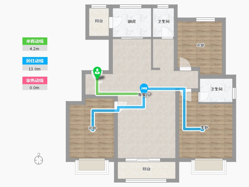 河北省-保定市-瑞景绿洲-103.00-户型库-动静线