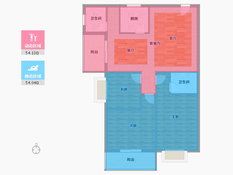 湖北省-鄂州市-古楼银座-99.18-户型库-动静分区